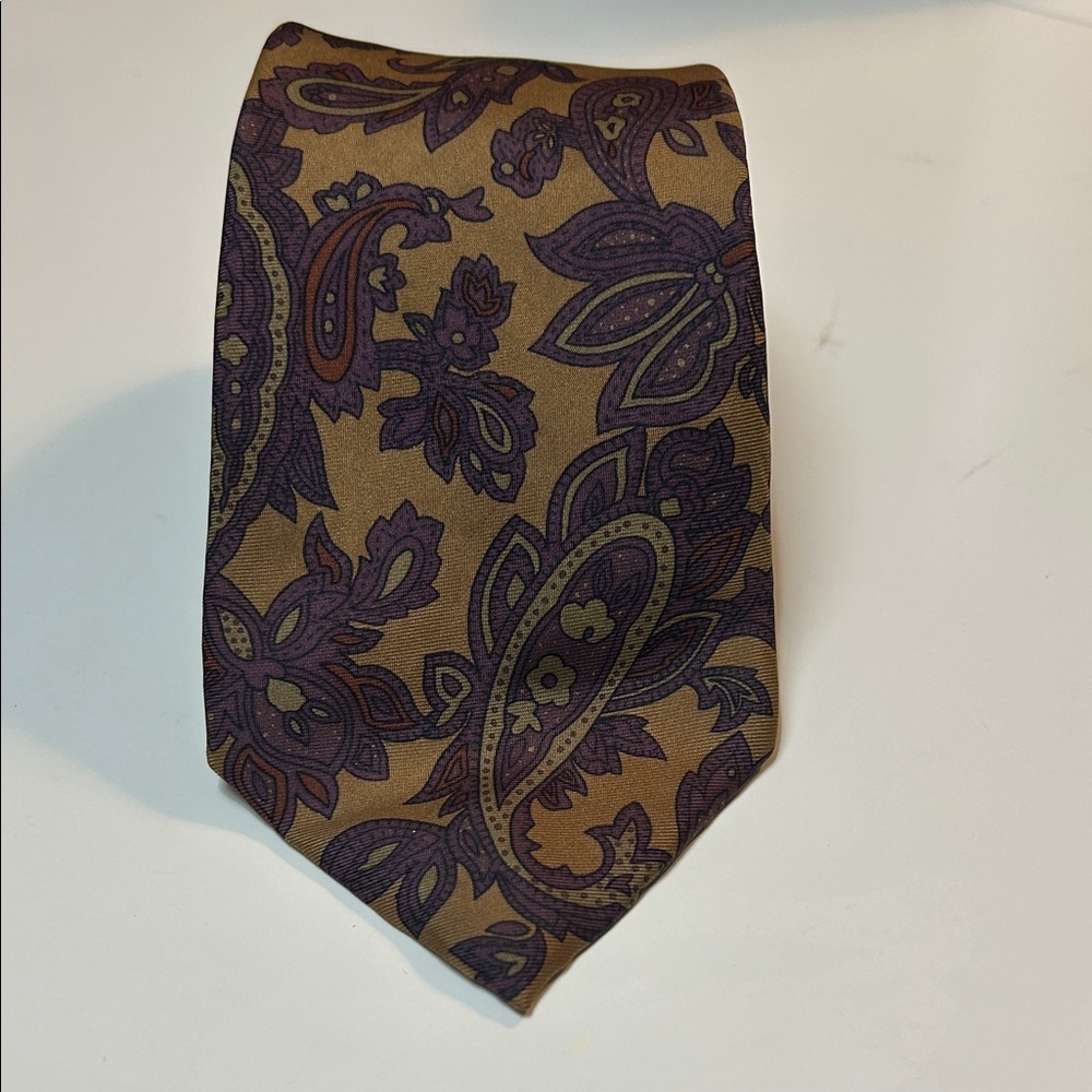 Chaps Ralph Lauren vintage silk brown purple men’s tie